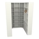 Ver imagem 4 de Kit Closet Armário Colmeia Cabideiro M47 Loja Quarto Roupa - Branco