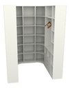 Ver imagem 4 de Kit Closet Armário Colmeia Cabideiro M47 Loja Quarto Roupa - Branco
