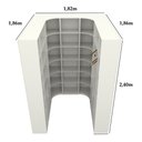 Ver imagem 2 de Kit Closet Armário Colmeia Cabideiro M47 Loja Quarto Roupa - Branco