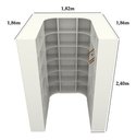 Ver imagem 2 de Kit Closet Armário Colmeia Cabideiro M47 Loja Quarto Roupa - Branco