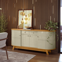 Ver imagem 2 de Buffet Domo com 4 Portas e 2 Gav Moderno Cumaru/opala