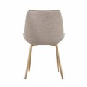 Ver imagem 5 de Kit 4 Cadeiras de Jantar Lara Estrutura em Aco Carbono Cor Bronze Estofado em Linho Conforto Bege