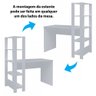 Mesa Escrivaninha Match 3 Prateleiras Branco - Artely - 3