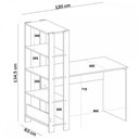 Ver imagem 5 de Mesa Escrivaninha Match 3 Prateleiras Branco - Artely