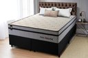 Ver imagem 1 de Conjunto Cama Box Super King c/ Molas Ensacadas Preston Preto 193x203x71