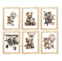 Ver imagem 1 de Kit Quadro Urso Mundo e Viagem Decorativo Quarto Criança Enxoval Bebê