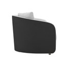Ver imagem 4 de Sofá Living 186cm Linho 3 Lugares com 4 Almofadas Abba Cinza/Preto