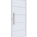 Ver imagem 1 de Porta de Alumínio de Giro Lambri 215x95cm com Friso e Puxador de 60 cm Lucasa Ideale Branco