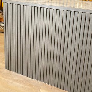 Painel Ripado Wpc Interno Low Cor: Cinza Médio 2,90m X 15cm (0,43m²)