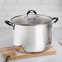 Ver imagem 4 de Caldeirão Astro Silicone em Aço Inox Fundo Triplo Tampa de Vidro 30 Cm 15,2 L - Tramontina