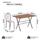 Ver imagem 3 de Conjunto de Mesa Tubular 62 100x60cm Tampo em Mdfcom 4 Cadeiras Ane B Prata/Arabesco/Mart