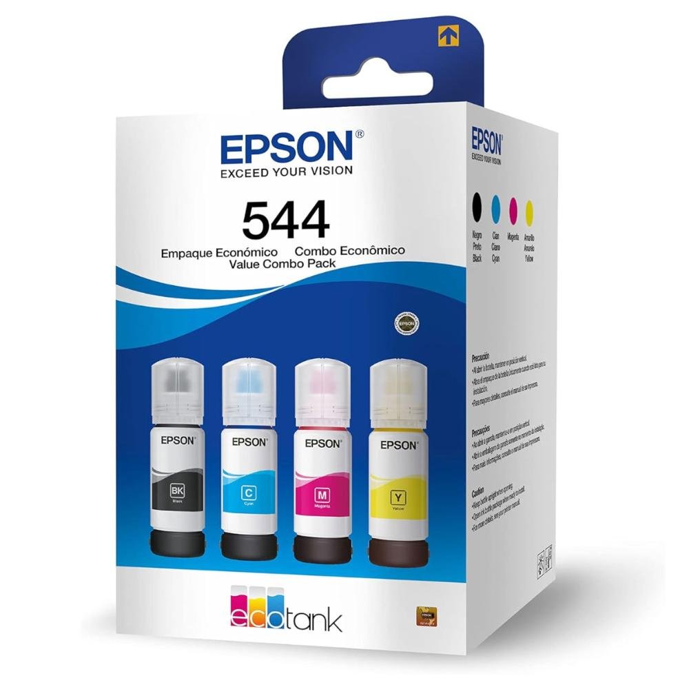 Refil De Tinta Epson T Kit Com Cores Para Impressoras L