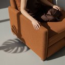 Ver imagem 7 de Poltrona Retrátil Cama Solteiro 2 em 1 Zia Confortável e Funcional Bouclê Terracota - Abmaza