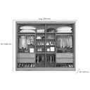 Ver imagem 3 de Guarda Roupa Casal 2 Portas de Correr e 4 Gavetas c/ Espelho Verona Plus Braúna - Europa