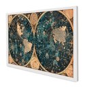 Ver imagem 1 de Quadro Decorativo Mapa Estrelar em Moldura Caixa Tacolado Moldura Trad 1cm Branca com Vidro 40 X 60c