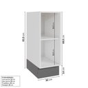 Ver imagem 3 de Balcão 1 Porta 30cm sem Tampo Arizona CabeCasa MadeiraOriginals Cinza/Branco