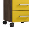 Gaveteiro Gávea Flex 4 Gavetas Avelã/Amarelo - PR Móveis - 4