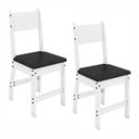 Ver imagem 2 de Kit 2 Cadeiras para Sala de Jantar Milano-Poliman - Branco / Preto