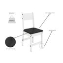 Ver imagem 3 de Kit 2 Cadeiras para Sala de Jantar Milano-Poliman - Branco / Preto