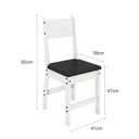 Ver imagem 4 de Kit 2 Cadeiras para Sala de Jantar Milano-Poliman - Branco / Preto