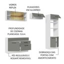 Ver imagem 5 de Armário de Cozinha Completa 270cm Branco/Cinza Agata Madesa 05
