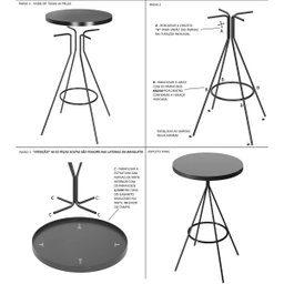 Mesa Bistrô Alta Detroit e 02 Banquetas Creveland Assento Quadrado com Encosto - Edecasamóveis - 11