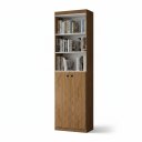 Ver imagem 2 de Armário Estante Multiuso Parma 2 Portas e Prateleiras 178cm - Organizador Moderno - Nature/Branco
