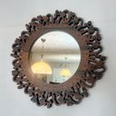 Ver mais imagens de Espelho Decorativo Moldura Madeira Pegui Santorini 45 cm:Marrom