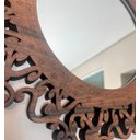 Ver imagem 6 de Espelho Decorativo Moldura Madeira Pegui Santorini 45 cm:Marrom