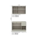 Ver imagem 2 de Cozinha Modulada 2 Peças 120cm 6 Portas 2 Gavetas Fineze Henn - Cor: Areia HP