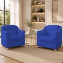 Ver imagem 1 de Kit 2 Poltrona Decorativa para Sala de Espera Mila Recepção Escritório Consultório Corino
