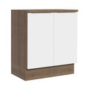 Ver imagem 1 de Balcão de Cozinha Stella 70cm 2 Portas Rustic Branco