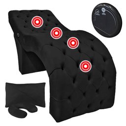 Maca Fixa para Estética Design Salão com Massagem Estofada Veludo Preto SOFA STORE - 2