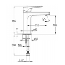 Ver imagem 2 de Torneira Misturador Monocomando Lavatório de Mesa Bica Baixa