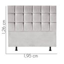 Ver imagem 2 de Cabeceira Estofada Cama Box Casal King 195cm Espanha Suede Cinza Claro- Mabe Magazine