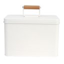 Ver imagem 1 de Lata Organizador Farmhouse Aço Galvanizado Branco 20,5cm - A\CASA