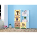 Ver imagem 2 de Guarda Roupa Infantil Estante Organizador Sapateira com 6 Modulos Azul Kangur