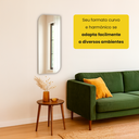 Ver mais imagens de Espelho Orgânico Design Moderno Retangular de Parede Bordas Arredondadas 110x50 Brinovar