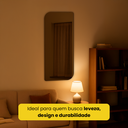 Ver imagem 6 de Espelho Orgânico Design Moderno Retangular de Parede Bordas Arredondadas 110x50 Brinovar