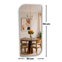 Ver imagem 2 de Espelho Orgânico Design Moderno Retangular de Parede Bordas Arredondadas 110x50 Brinovar