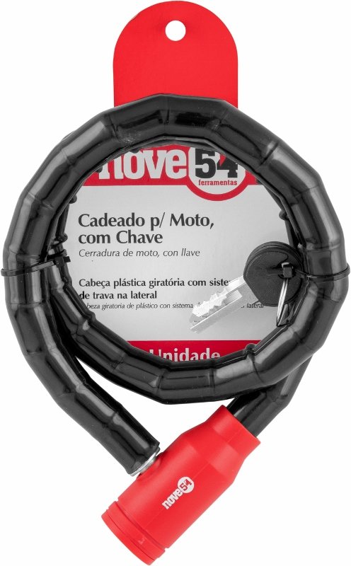 Cadeado P/ Moto, com Chave - Nove54