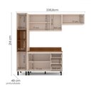 Ver imagem 4 de Cozinha Completa Koya 8 Portas 3 Gavetas 40250042 Creme - Politorno