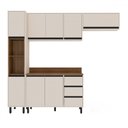 Ver imagem 2 de Cozinha Completa Koya 8 Portas 3 Gavetas 40250042 Creme - Politorno