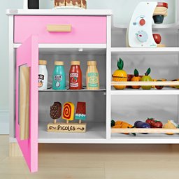Super Mini Mercadinho Infantil Rosa - Madeira Mdf - 2
