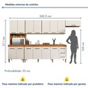 Ver imagem 3 de Cozinha Completa 14 Portas 3 Gavetas Atenas