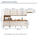 Ver imagem 4 de Cozinha Completa 14 Portas 3 Gavetas Atenas