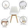 Kit 6 Cadeiras Saarinen Wood com Estofamento Várias Cores - 5