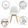 Kit 6 Cadeiras Saarinen Wood com Estofamento Várias Cores - 11
