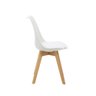 Kit 6 Cadeiras Saarinen Wood com Estofamento Várias Cores - 4