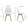 Kit 6 Cadeiras Saarinen Wood com Estofamento Várias Cores - 2
